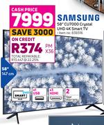 Samsung 58" CU7000 Crystal UHD 4K Smart TV