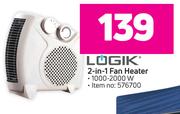 Logik 2 In 1 Fan Heater