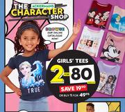 Girl's Tees Ages 2-10-For 1