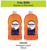 Savlon Antiseptic Liquid-For 2 x 750ml