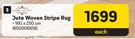 Home Living Jute Woven Stripe Rug 160 x 230cm-Each