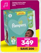 Pampers Active Baby Mega Box Assorted Sizes-Each