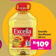 Excella Sunflower Oil-4Ltr Each