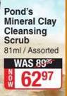Pond's Mineral Clay Cleansing Scrub Assorted-81ml