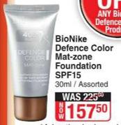 Bionike Defence Color Mat-Zone Foundation SPF15 Assorted-30ml