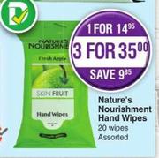 Nature's Nourishment Hand Wipes Assorted-For 1 x 20 Wipes