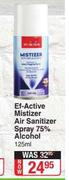 Ef-Active Mistizer Air Sanitizer Spray 75% Alcohol-125ml