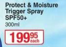 Nivea Protect & Moisture Trigger Spray (SPF50+)-300ml Each