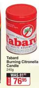 Tabard Burning Citronella Candle-240g