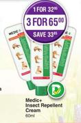 Medic Insect Repellent Cream-For 1 x 60ml