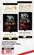 Lindt Excellence Dark Chocolate Slabs Assorted-100g Each