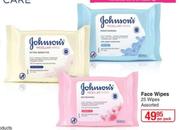 Johnson's Face Wipes Assorted-25 Per Pack