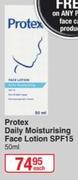 Protex Daily Moisturising Face Lotion SPF15-50ml Each