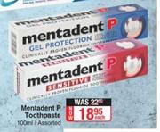 Mentadent P Toothpaste Assorted-100ml Each