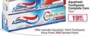 Aquafresh Toothpaste Complete Care-75ml Each