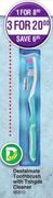 Dentalmate Toothbrush With Tongue Cleaner-For 3