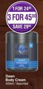 Dawn Body Cream Assorted-For 3 x 400ml