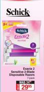 Schick Exacta 2 Sensitive 2 Blade Disposable Razors 7 Pack