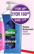 Radox Body Wash Assorted-For 2 x 750ml