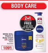 Nivea Q10+ Vitamin C Body Cream Or Lotion Assorted-400ml Each