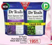 Dr Teal's Pure Epsom Salt Value Size Assorted-3.175Kg Each