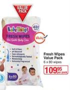 Baby Things Fresh Wipes Value Pack 6 x 80 Wipes-Per Pack