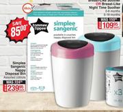 Tommee Tippee Simplee Sangenic Nappy Disposal Bin Assorted Colours-Each