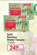 Softi Bamboo Wallet Tissues 10 Pack-Per Pack