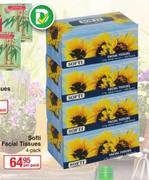 Softi 4 Pack Facial Tissues-Per Pack