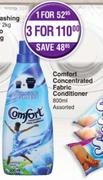Comfort Concentrated Fabric Conditioner Assorted-800ml