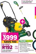 2Trim Tech 2400W Electric Lawnmower Combo