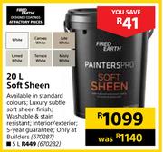 Fired Earth Soft Sheen-20Ltr