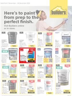 Builders : Here's To Paint (01 November - 24 December 2022), page 1