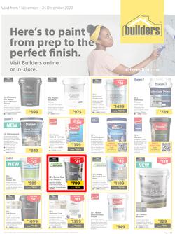 Builders : Here's To Paint (01 November - 24 December 2022), page 1