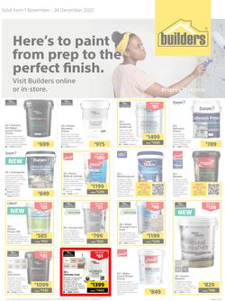Builders : Here's To Paint (01 November - 24 December 2022), page 1