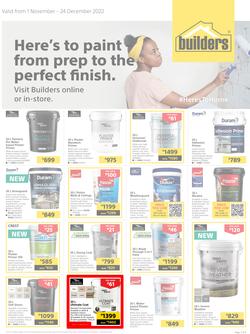 Builders : Here's To Paint (01 November - 24 December 2022), page 1