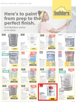 Builders : Here's To Paint (01 November - 24 December 2022), page 1