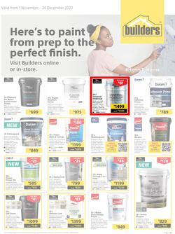 Builders : Here's To Paint (01 November - 24 December 2022), page 1