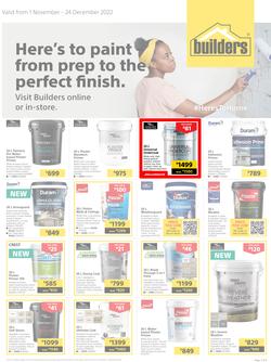Builders : Here's To Paint (01 November - 24 December 2022), page 1