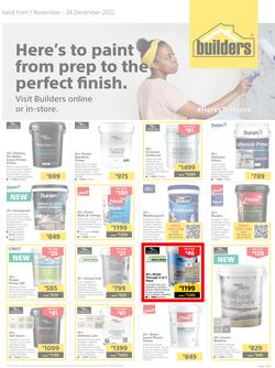 Builders : Here's To Paint (01 November - 24 December 2022), page 1