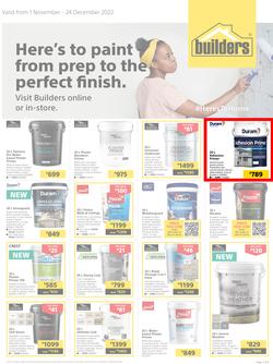 Builders : Here's To Paint (01 November - 24 December 2022), page 1