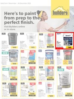Builders : Here's To Paint (01 November - 24 December 2022), page 1