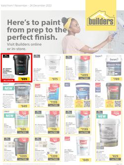 Builders : Here's To Paint (01 November - 24 December 2022), page 1