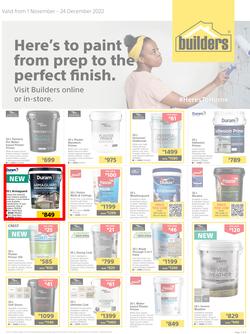 Builders : Here's To Paint (01 November - 24 December 2022), page 1