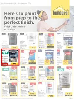 Builders : Here's To Paint (01 November - 24 December 2022), page 1