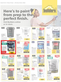 Builders : Here's To Paint (01 November - 24 December 2022), page 1