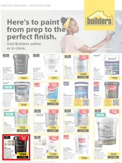 Builders : Here's To Paint (01 November - 24 December 2022), page 1