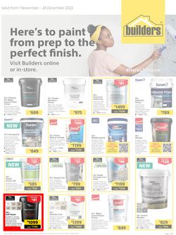 Builders : Here's To Paint (01 November - 24 December 2022), page 1
