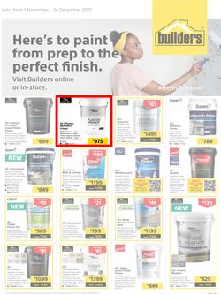 Builders : Here's To Paint (01 November - 24 December 2022), page 1