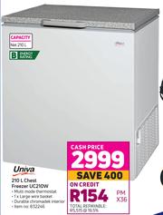 univa 210l freezer